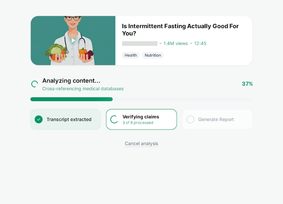 Wahrify analyzing content